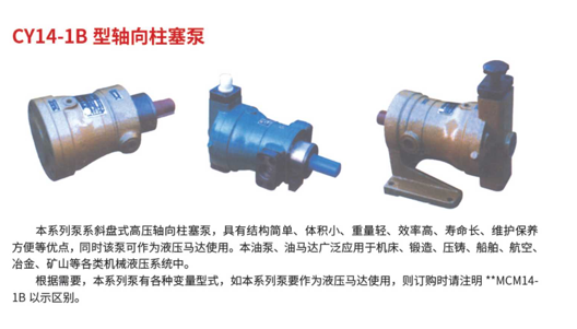 CY14-1B型轴向柱塞泵