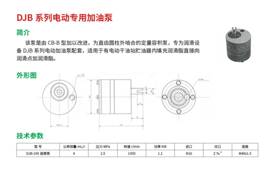 DJB系列电动专用加油泵